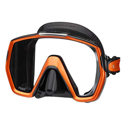 Tusa Freedom HD - Gafas máscara de Buceo y Snorkeling, Grande (Negro/Naranja) precio