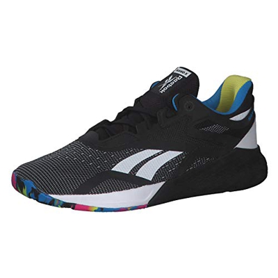 Reebok Nano X, Zapatillas de Deporte Hombre, Negro/HORBLU/CHARTR, 43 EU