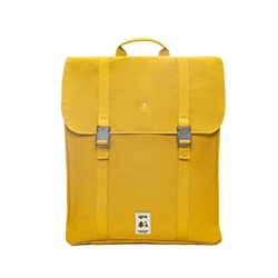 Lefrik - Mochila Handy Casual y Práctica - Tejido 100% Reciclado - Eco Friendly - Para trabajar o para viajar - 12 L - Color Mustard características