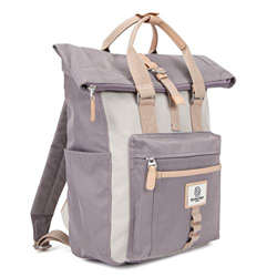 SEVENTEEN LONDON – Mochila 'Canary Wharf' Moderna y Elegante en Gris y Crema en un Estilo Enrollable y Plegable computadora portátil de hasta 13" características
