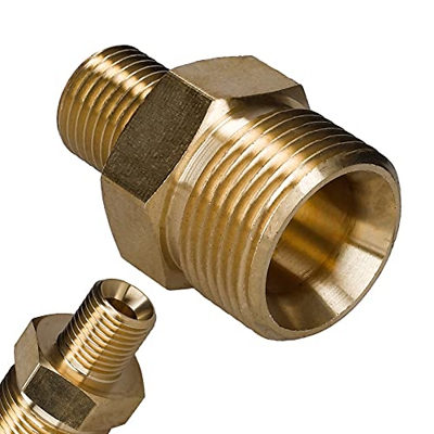 Wessper Adaptador Acoplador de Arandela a Presión de Latón Métrico M22 Adaptador de Manguera para Kärcher M22*1.5-1/4M