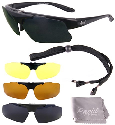 Rapid Eyewear Modelglasses ‘Innovation Plus’ GAFAS DE SOL PARA LENTES GRADUADAS para RC, y deportes. Lentes polarizadas intercambiables. Para hombre y