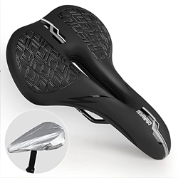 HASAGEI SillíN De Bicicleta, Asiento De Gel para Bicicleta, Asiento De Bicicleta con Impermeable para Hombres, Mujeres, MTB, Bicicleta De Carretera, B precio