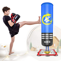 Dripex Saco Boxeo Niños, Saco de Boxeo de Pie Niños Profesional, No Hinchable, con Base de Succión, para Practicar Karate MMA Kick Boxing Bolsa de Box en oferta