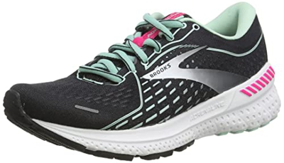 Brooks Adrenaline GTS 21, Zapatillas para Correr Mujer, Negro Rosa, 38.5 EU
