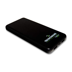 Tecnoware 10,000 mAh Cargador portátil con 2 Puertos USB - Powerbank - para teléfono Inteligente y Tableta (iPhone y Samsung) - Carga a través de Micr características