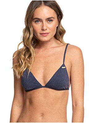 Roxy Gorgeous Sea - Top de Bikini Triangular Fijo - Mujer - S - Azul