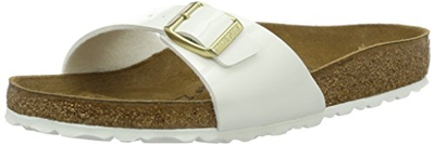 Birkenstock Schuhe Madrid Birko-Flor Lack Normal White (1005309) 38 Weiss