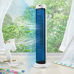 Aufun Ventilador de torre silencioso con mando a distancia y 60 ° Oscilante, 45W, 3 velocidades y temporizador, 80 cm de altura, columnas ventilador d en oferta