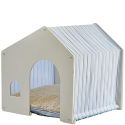YHWD Casa De Perrito Interior Desmontable, Casitas para Perros con Almohadilla De AlgodóN Acolchada, Estable Casa De Perro Soporte De Madera Maciza-Bl en oferta
