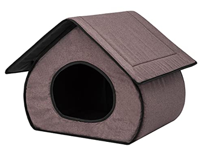 Caseta para mascotas, rincón para perros, caseta para mascotas, zona de descanso, perrera, caseta para mascotas, perrera, R2: 43 x 37 cm, color marrón