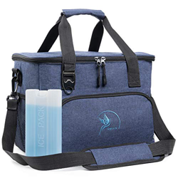 Obics nevera portatil 20l azul plegable bolsa aislante térmica bolsa de picnic para el trabajo y el almuerzo bolsa térmica azul bolsa de comida aislad en oferta