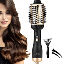 Adkwse Secador de pelo, cepillo aire caliente, 5 en 1, secador volumen, caliente negativo, estilismo, peine para todos los estilos características