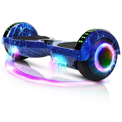 Hoverboard, Patinete Flotante autoequilibrado de 6.5 "con Ruedas, Altavoz Bluetooth, Luces LED para niños y Adultos (Estrella Azul) precio