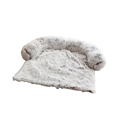 CH-GTJ Caseta para Perros De Felpa, Caseta para Mascotas De Doble Uso con Felpa Y Manta, Funda Extraíble Y Lavable, Fondo Impermeable Y Antideslizante