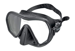 SEAC Ajna Máscara de Buceo sin Marco con Amplia Vista, Falda 100% Silicona, Unisex, Negro, Talla única en oferta