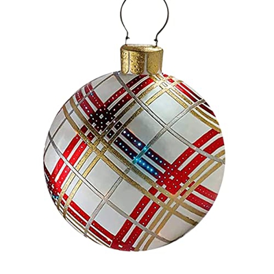 feiledi Trade Bola de jardín inflable de PVC con bomba, 23,6 pulgadas, decoración de Navidad