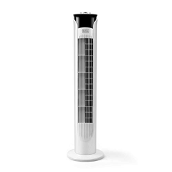 Black + Decker – BXEFT47E Ventilador de torre oscilante silencioso. 81 cm de altura. 3 velocidades. Temporizador 2 horas. Base antideslizante. Asa de  precio
