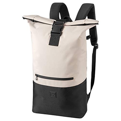 URBAN ZWEIRAD Mochila enrollable de 35 l, estilo de vida para el día a día, impermeable, se puede plegar individualmente, unisex, beige, talla única, 