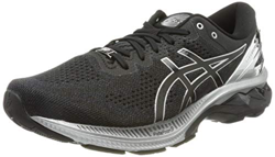 Asics Gel-Kayano 27 Platinum, Road Running Shoe Hombre, Black/Pure Silver, 42 EU en oferta