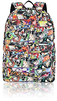 Roffatide Anime My Hero Academia Deku Bakugo Mochila escolar con estampado completo Mochila MHA