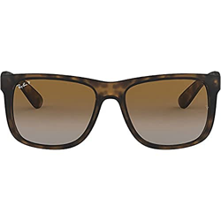 Ray-Ban Justin Classic Gafas de Sol, Marrón (Tortoise Brown Gradient), 55 mm Unisex-Adulto en oferta