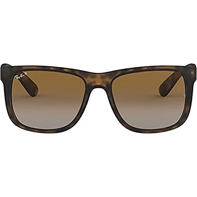 Ray-Ban Justin Classic Gafas de Sol, Marrón (Tortoise Brown Gradient), 55 mm Unisex-Adulto