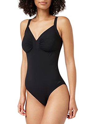 Speedo - Traje de baño para mujer, color negro, 46