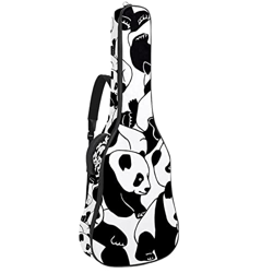 Beginner Acoustic Guitar Bundle Tamaño completo Spruce Top Cutaway Acoustic Guitar bag, Panda Negro Blanco características