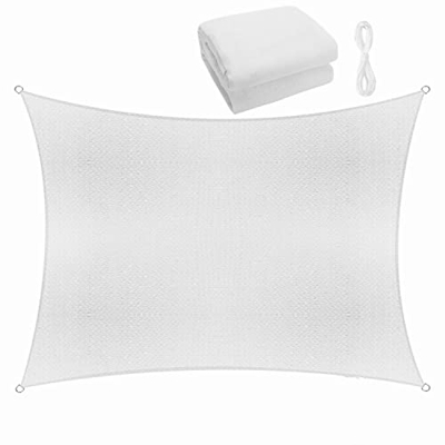 WOKKOL Toldo para jardín, protección solar para balcón, 185 g/㎡ HDPE con densidad, transpirable (2 x 2 m)