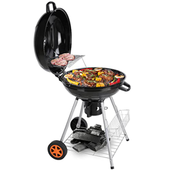 Barbacoa de Carbón, Carrito para Parrilla, para 6-10 Personas, con Ruedas, Guantera, Cenicero y Ventilación Ajustable, Barbacoa para Jardín Patio Picn en oferta