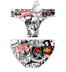 Turbo - bañador Pirate Island Profesional, Traje de Baño de Natacion Entrenamiento Competicion, Tira Ancha Doble Capa (2XL/38) precio