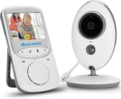 MYPIN Cámara Vigilancia Bebé,Vigilabebés con Cámara Inalambrico Bebé Monitor Inteligente con Audio Bidireccional, Pantalla de 2.4‘’, Monitor de Temper en oferta