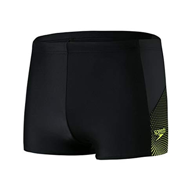 Speedo Dive Aquashort Am Bañador, Hombre, Black/Oxid Grey/Fluo Yellow, 42