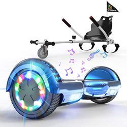 HITWAY Hoverboard de Overboard 6.5 Pulgadas y Hoverkart, Patinete Eléctrico Auto Equilibrio con Hoverkart, Scooter Eléctrico Bluetooth Asiento Kart, S precio