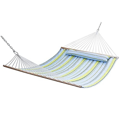 DAGCOT Hamaca de Camping Bolsa de Tela de Doble Hamaca al Aire Libre Colgando de la Cama Colgante con Almohadas Picnic al Aire Libre Camping Hamaca Ha