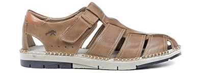 Fluchos | Sandalia de Hombre | NTHOMAS F1167 Surf Cuero C2 | Sandalia de Piel | Cierre con Velcro | Piso TR