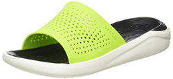 Crocs LiteRide Slide, Sandalias de Punta Descubierta Unisex Adulto, Ponche de Lima Casi Blanco, 47.5 EU características