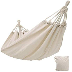 DAGCOT Hamaca de Camping Doble Hamaca Rollover al Aire Libre Prevención Camping Lienzo Colgante Cama de Swing para Patio Viajes Senderismo Hamaca al A precio