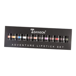 sharprepublic Lápices labiales creativos Color mezclado Mate Suave Moda Azul 12 Piezas Ajuste de Halloween Maquillaje de vampiro Cosméticos Caja de re precio