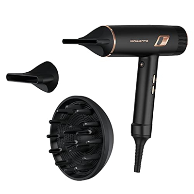 Rowenta Ultimate Experience Maestria CV9920 - Secador de pelo de 2000 W de potente motor, boquilla concentradora de aire y difusor, 3 velocidades y 3 