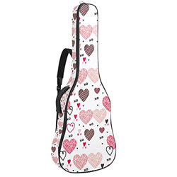 Paquete de guitarra acústica para principiantes tamaño completo de abeto con corte superior de guitarra acústica, San Valentín, corazones de amor, pat precio