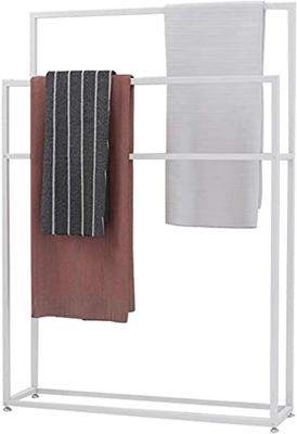 Spice Rack Handtuchhalter,StäNder,Freistehend Im Freien,2-Stufiger Handtuchtrockner Aus Metall Mit 4 Stangen,Badezimmergarderobe FüR Pool,Whirlpool