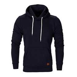 CNBOY Sudaderas con Capucha para Hombre Cosy Chaqueta Deportiva Sudadera con Cremallera Completa Hoodie Casual Jerséis Top Blouse (Armada, L) en oferta