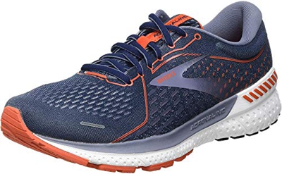 Brooks Adrenaline GTS 21, Zapatillas para Correr Hombre, Navy Red Clay Gray, 44 EU