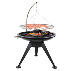 FGVDJ Parrilla Colgante de trípode de carbón para Patio, fogata para Acampar, Calentador de trípode portátil de Altura Ajustable para Exteriores para  características