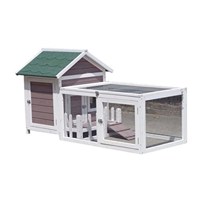 TMY Casa para perros perrera de madera para perros con plumas al aire libre, perrera para perros, conejos, gatos, jaulas, suministros para mascotas, r