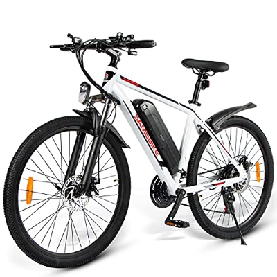 SAMEBIKE Ebike Bicicleta de Montaña de 26 Pulgadas, Bicicleta de Montaña Eléctrica para Adultos 36V 10AH, Bicicletas Eléctricas Hombres Mujeres I Shim