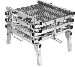 BYMEMYR Barbacoa de carbón parrillas, barbacoa al aire libre BARBACOA Parrilla, parrilla de fogata, parrilla de fuego de fuego, fumador BARBACOA Rack  en oferta