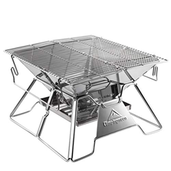 Abaodam 1 juego de parrilla profesional plegable de carbón vegetal, parrilla ligera. en oferta